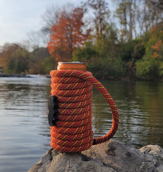 Crimp and Loop Handle Orange Coozie